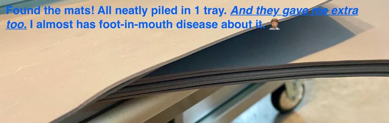 rubber sheets will reduce shifting and noise