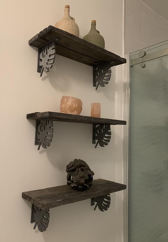 Wood stained to look like barn-board with Varathane Water-Based Weathered Wood Accelerator