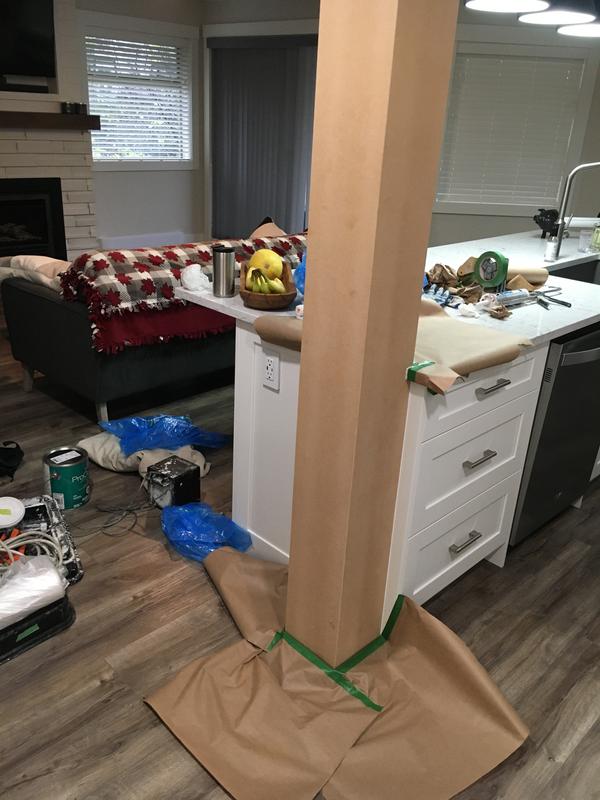 I caulked around post