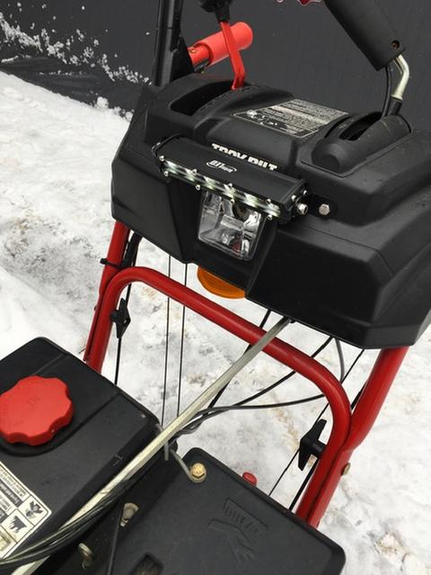 BriteLED mounted on Troy Bilt Snow Blower
