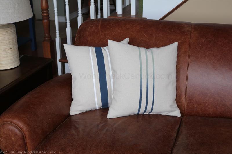 drop cloth painted pillows