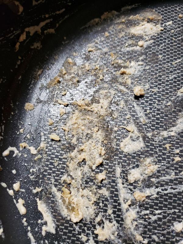 Pasta and sauce, burned because it stuck to the pan. I could not even clean the pan after.