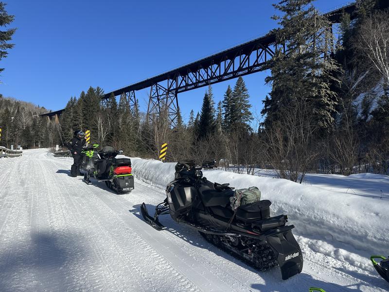 My pack on snowmobile