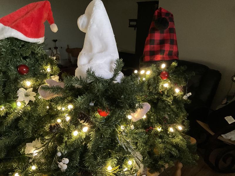 Treeple (tree people) made from garland