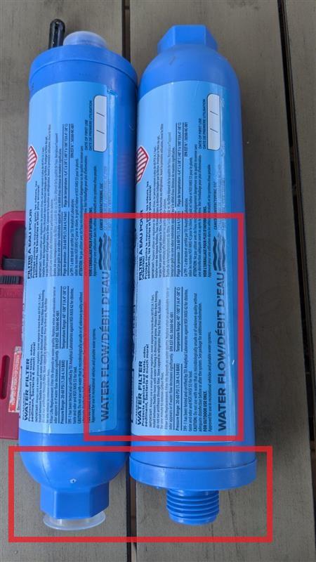 One filter with the correct direction, one in opposite.