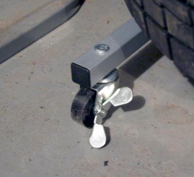 Wheels of stand with 2 of them lockable.