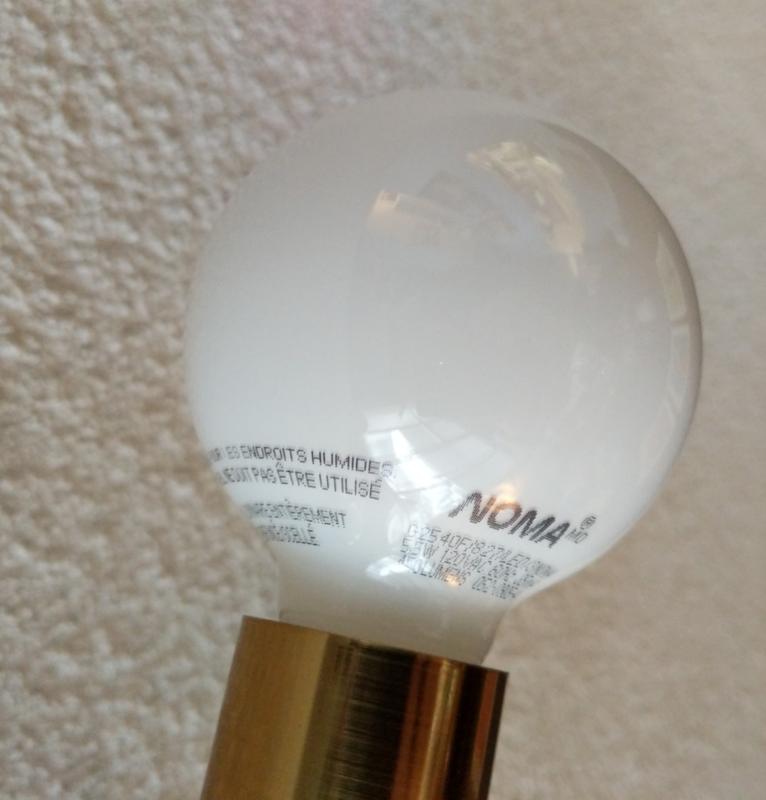 Unsightly writing on exposed bulbs, that isn't in the advertised photos.