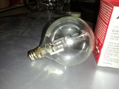 Burnt out bulb; 4 of 8 have so far burnt out just like this one in very little time