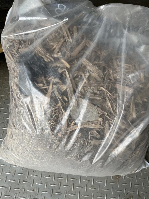 Full of dust, black and white plastic of different sizes