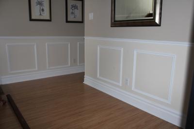 Toute le sous-sol est maintenant fait avec des moulures et des caussons.