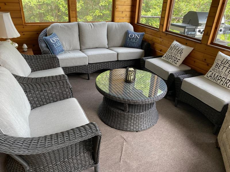 CANVAS Summerhill Outdoor Patio Conversation Dining Set w/UVResistant