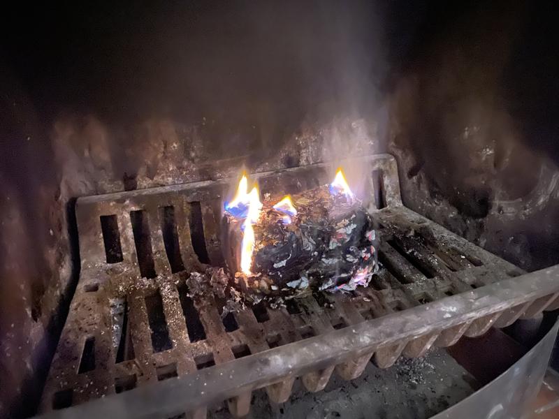 Image taken after approx. 8 mins after lighting.