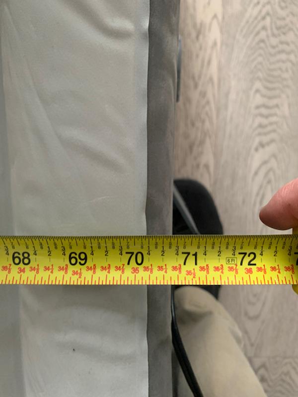 71 " maybe. Definitley NOT 75.2 "