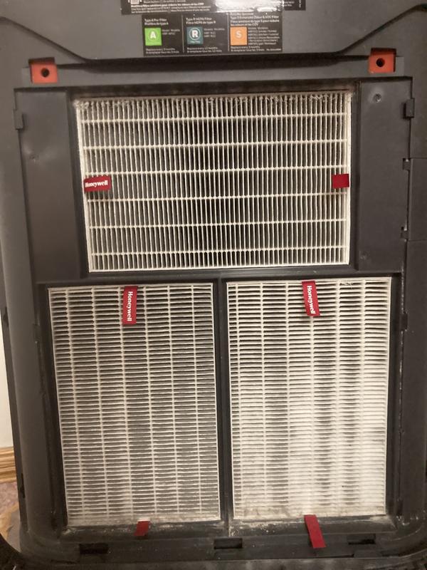 After a year of use. See red pull tabs which make them easy to pull out, and confirm the replacements went in the right way.