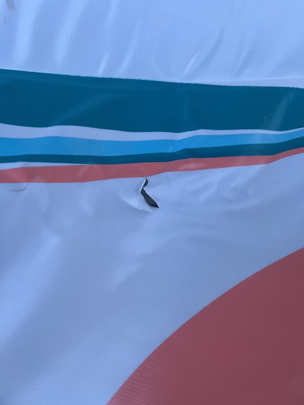 Example of holes and saran wrap.