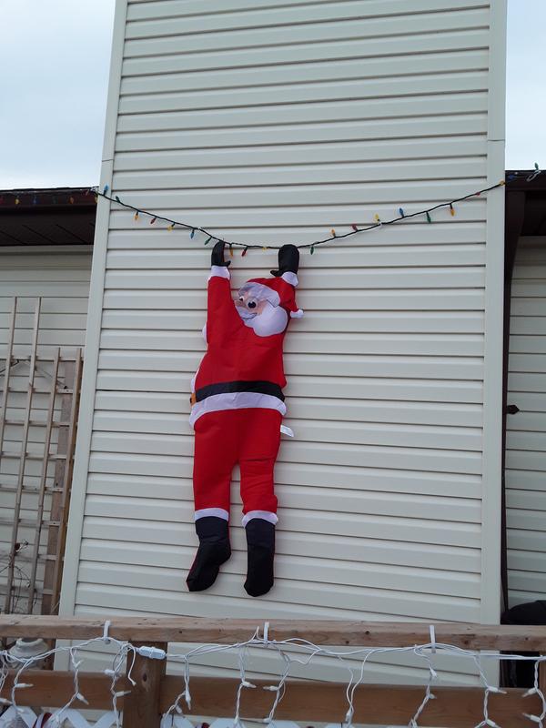 Hanging on our chimney.