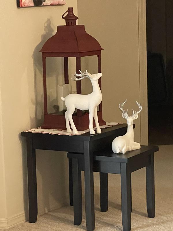 Deer and lantern.
