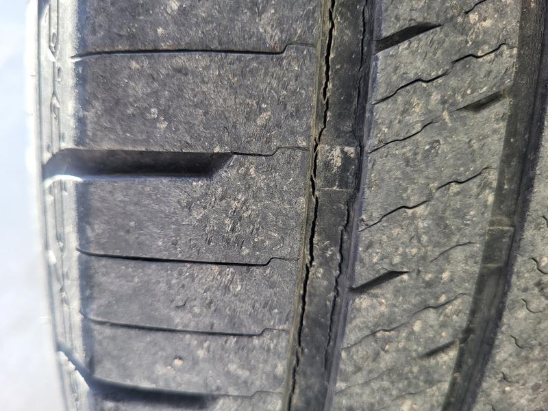Bad cracking in the treads.