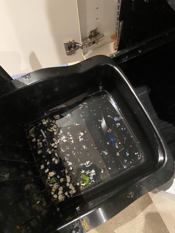 Water and food in drawer