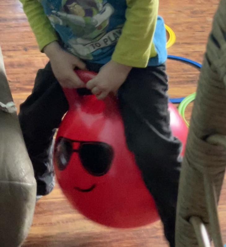 The red is smaller than the blue for younger kids.