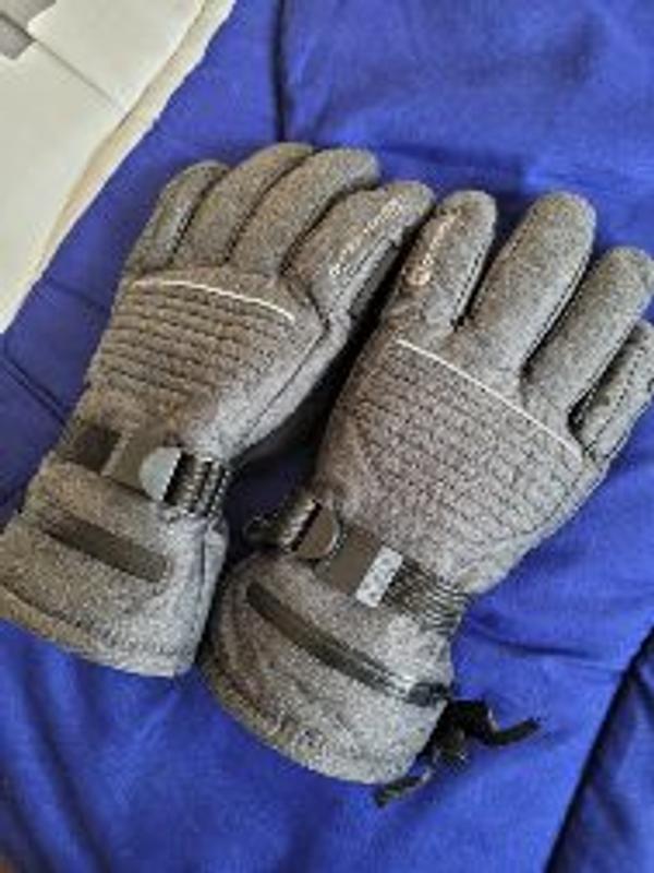 Outbound Men's Thermal Insulated Winter Ski Snowboard Gloves Zip Pocket  Waterproof, Grey