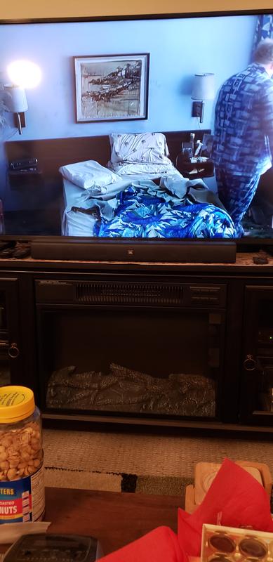 Great fit in front of tv.