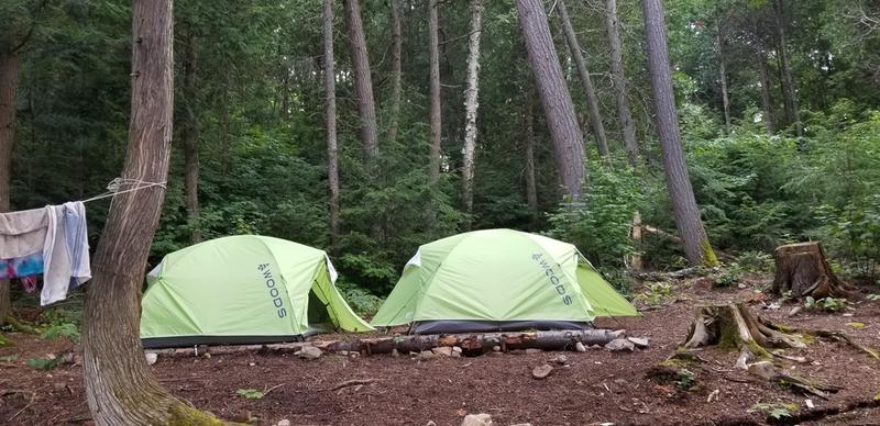 Our last night in Algonquin camped on Cedar Lake with our Woods Cascade Expedition tents!
