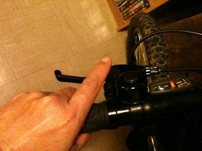 the bell or the brake lever within reach