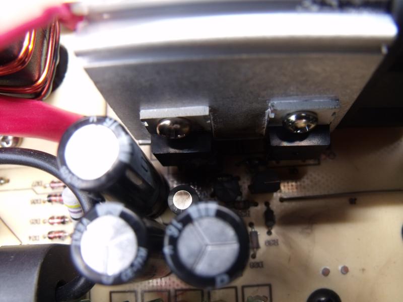 Left hand MOSFET burst in flames