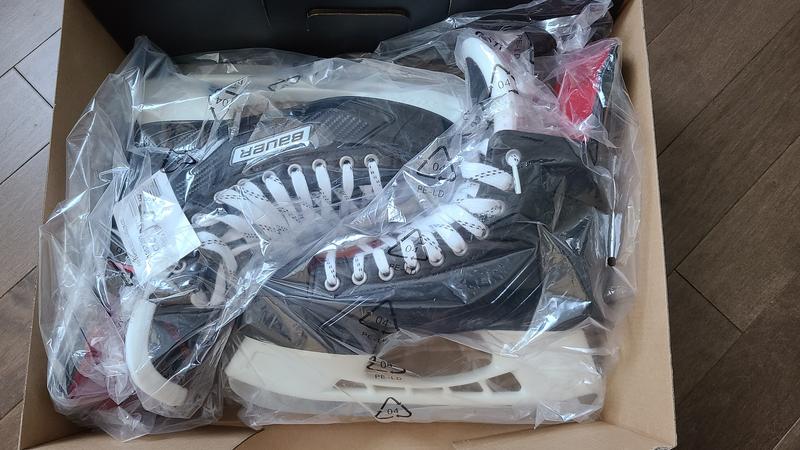 The skates in the box.