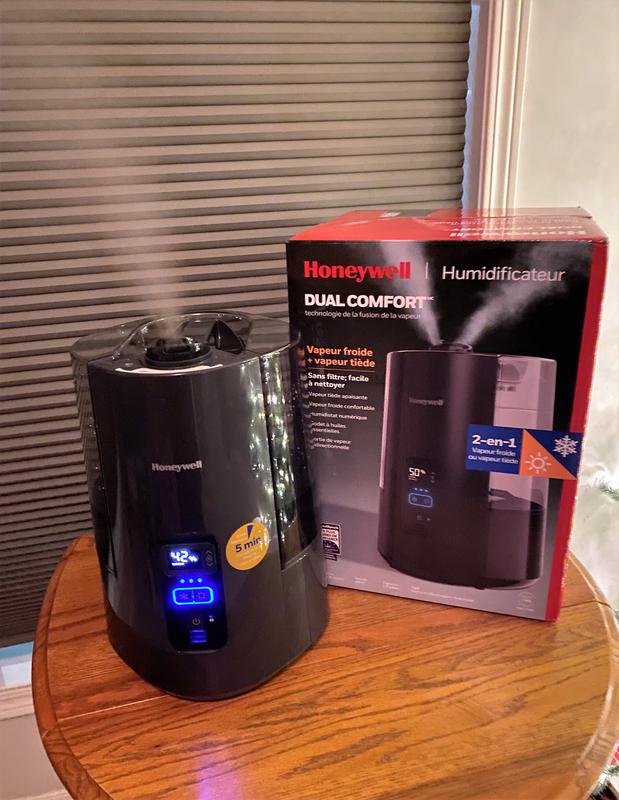 L'humidificateur Honeywell Dual Comfort 2-en-1 - brume froide.