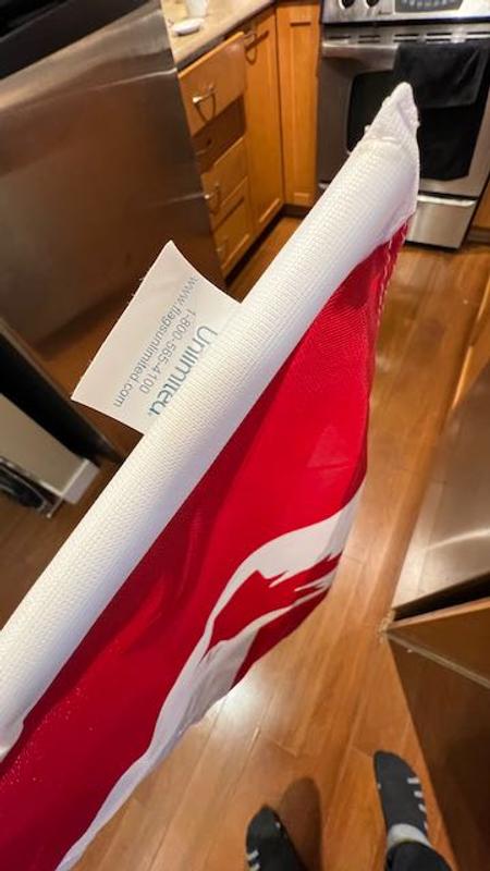 there's how the flag looks unrolled