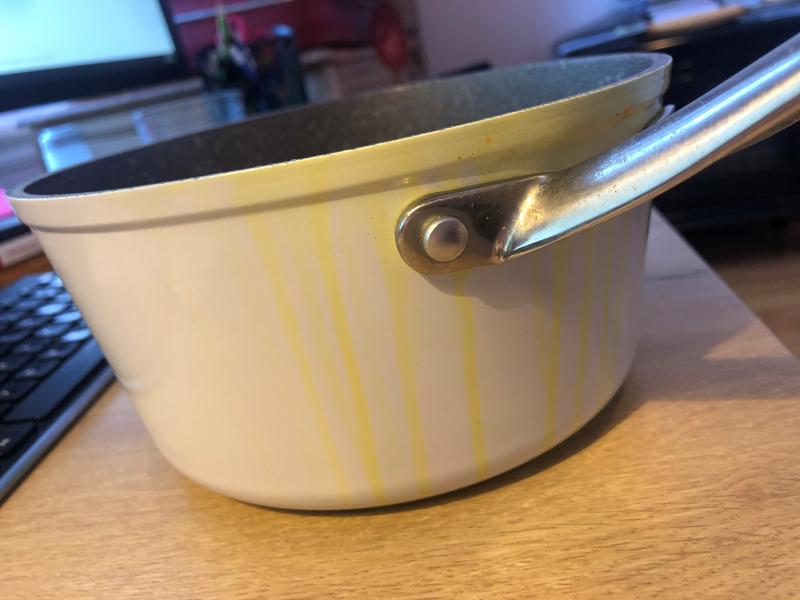Résultat du débordement de la soupe Lipton