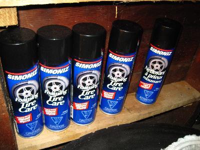 Gettin' low on tire foam...