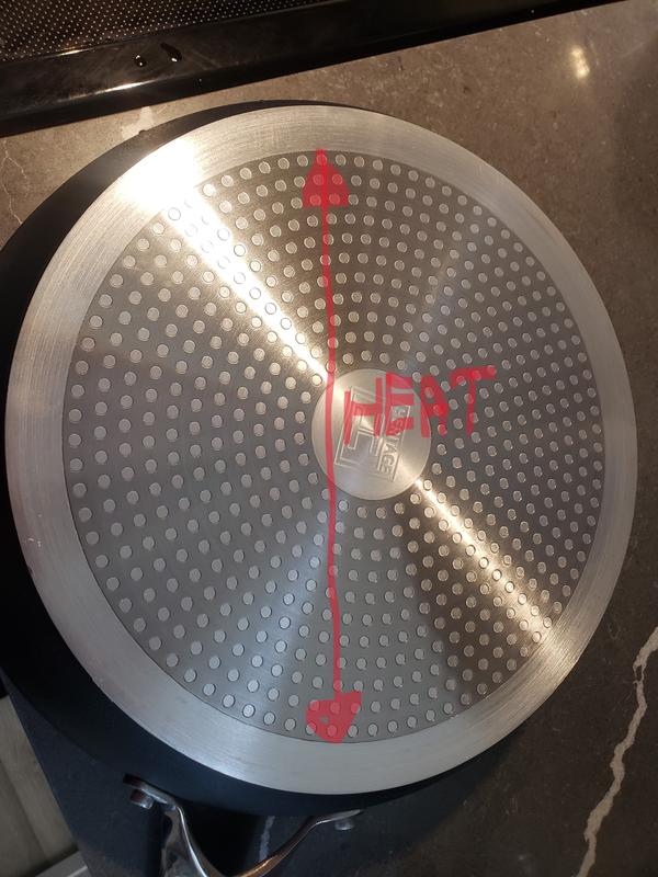 Only the middle of the pan heats up