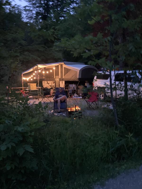 Trailer in the woods