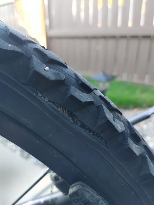 Crack in tire