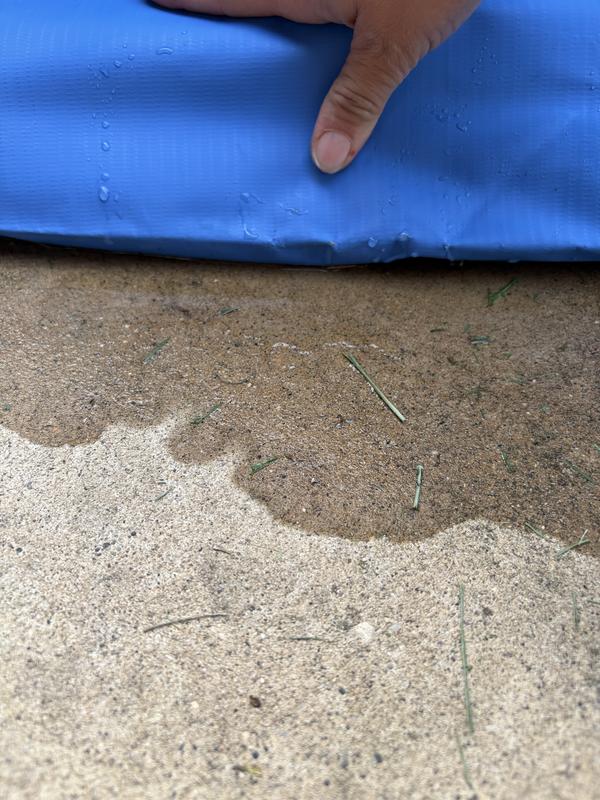 Tiny holes all along the crease