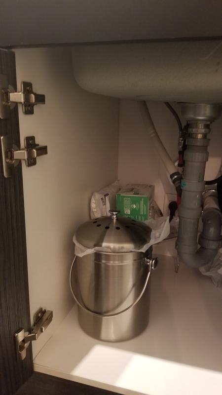 Stainless steel compost bin