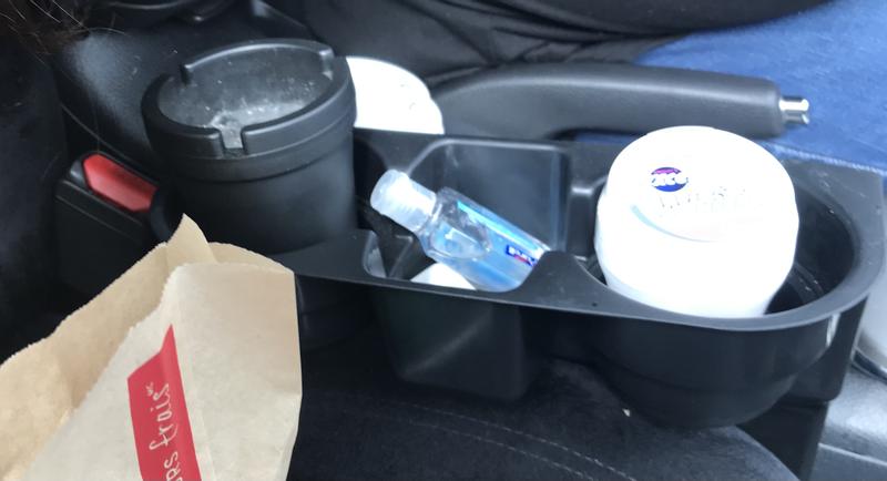 Photos are in the Nissan Sentra. They were even worse in the Ford Focus.