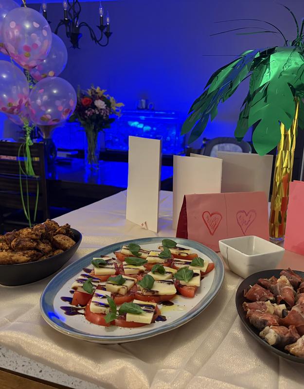 Tablecloth used for one night as seen