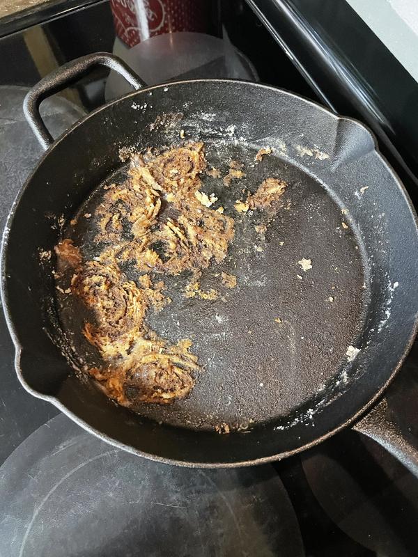 Seasoned pan that sticks
