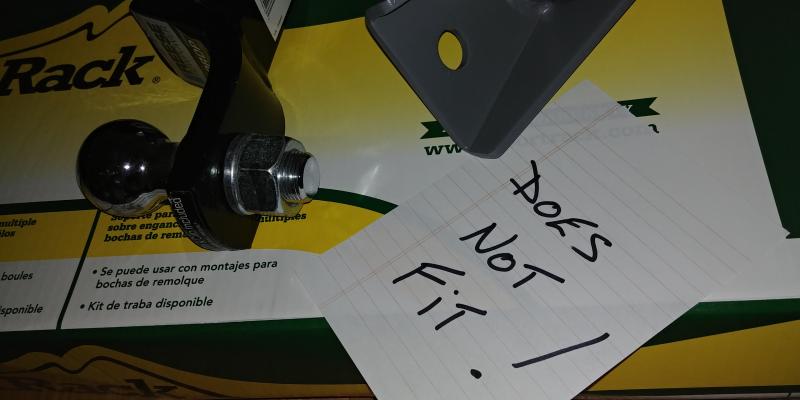 Hole too small for hitch bolt