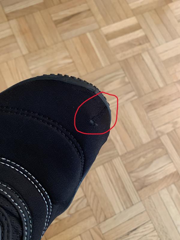 Here, it tore apart. The material is not good at all.