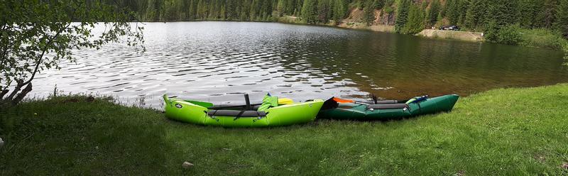 Paddles with Tucktec folding kayak