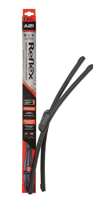 Essuie-glaces toutes saisons Reflex Perfect Fit, paquet de 2, tailles variées