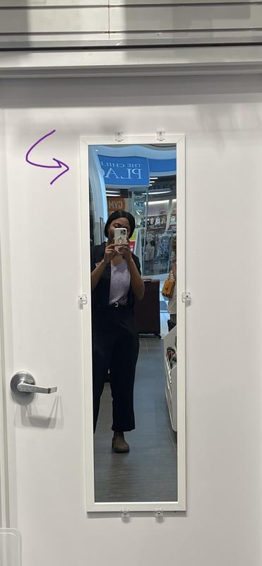 Can see the distortion near the top and even lower. From a distance the entire mirror is distorted but up close it’s fine. Not impressed, especially for the environment it’s in. Needed better.