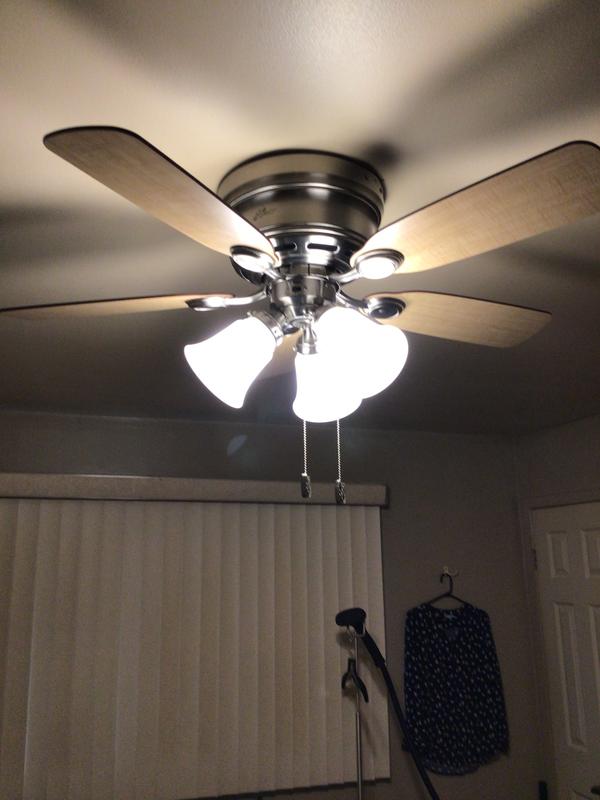 My new hunter ceiling fan with remote