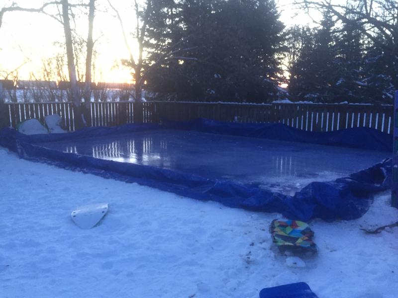Blue poly tarp rink - do it!