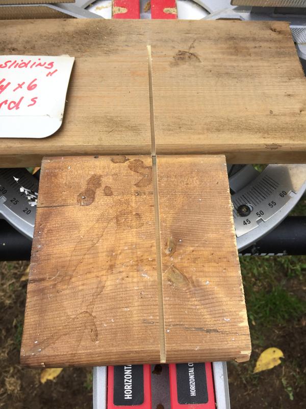 Has the depth setting for cutting grooves. Also has the shadow light which is hard to see in daylight